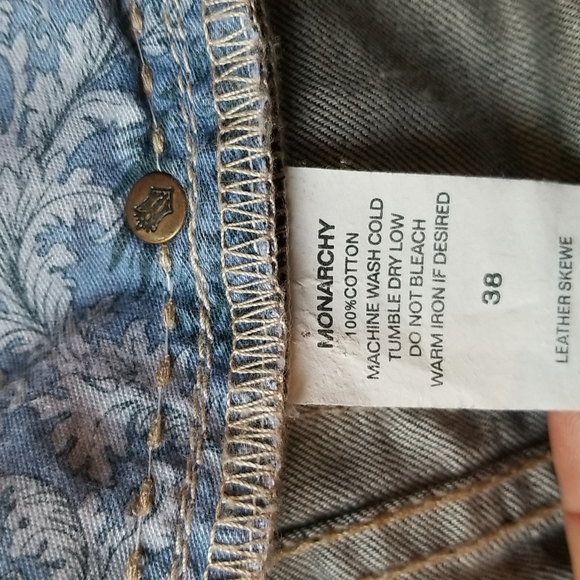 Original OG Monarchy Collection Men Blue Straight Leg Jeans size 38 - Picture 5 of 7